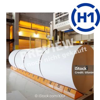 Darstellung der Auslage einer mit ELKALUB Spezialschmierstoffen geschmierten Papierherstellungsmaschine