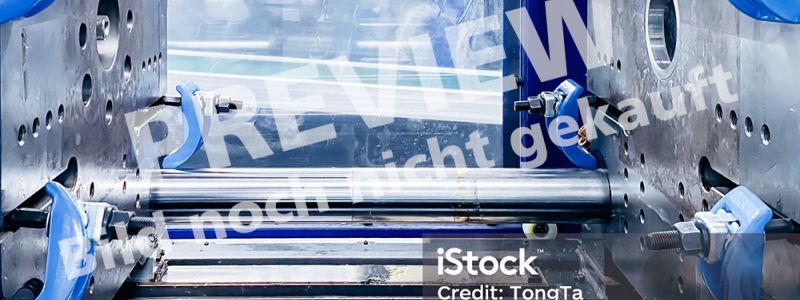 Darstellung einer Spritzgussmaschine, die mit ELKALUB Hochtemperaturschmierstoffen geschmiert ist