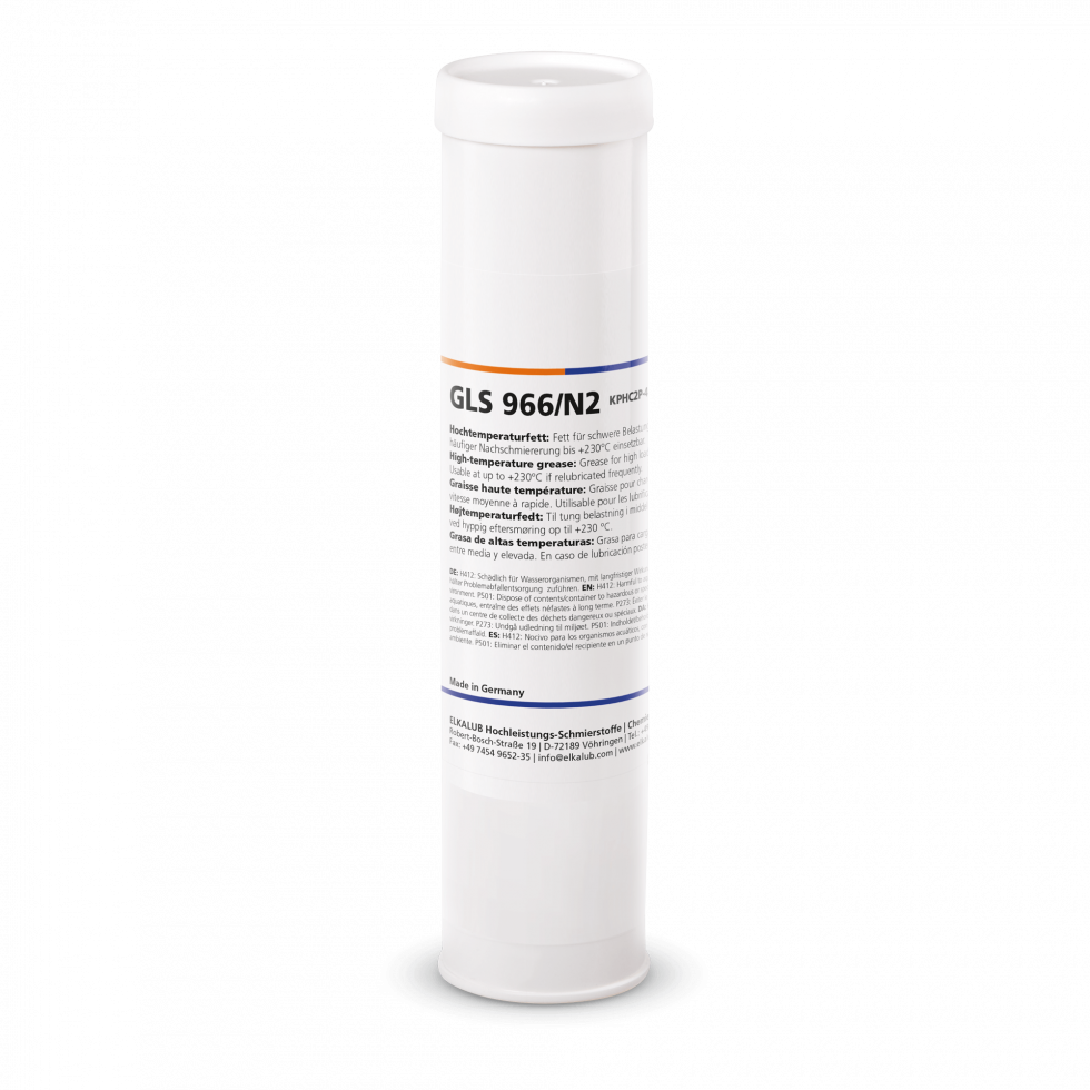 ELKALUB GLS 966/N2 High-tem­pera­ture grease in a white 400 g cartridge