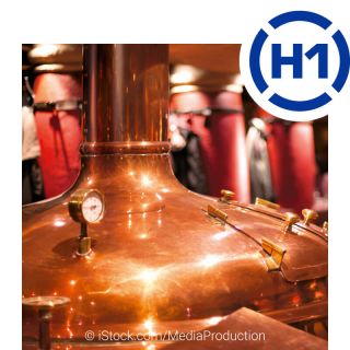 A fermentation tank in a brewery